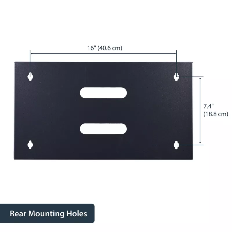 StarTech.com WALLMOUNT6 6U wandbeugel voor patchpaneel, 19 inch, 35,5 cm diep, staal, zwart