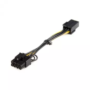 StarTech.com PCI Express 6-pin naar 8-pin stroomadapterkabel, PCI-E (8-pin), PCI-E (6-pin), 0,155 m, stekker, bus, recht