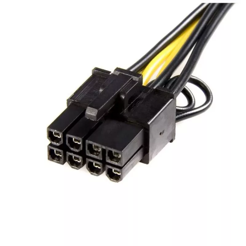 StarTech.com PCIEX68ADAP PCI Express 6-pins naar 8-pins voedingsadapterkabel, 6-pins (v) naar 8-pins (m), 15,5 cm, zwart