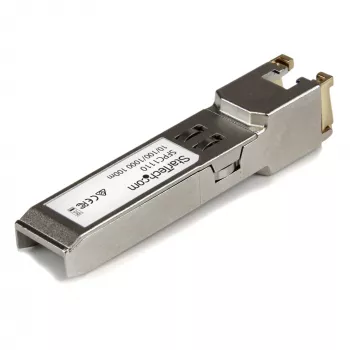 StarTech.com Cisco SFP-GE-T compatibele SFP-transceivermodule – 10/100/1000BASE-TX~Cisco SFP-GE-T compatibele SFP-module – 1000BASE-T – SFP naar RJ45 Cat6/Cat5e – 10/100/1000 Mbit/s – RJ-45 100 m – Cisco IE3400, IE3300, IE3200