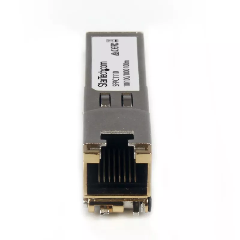 StarTech.com Cisco SFP-GE-T compatibele SFP-transceivermodule – 10/100/1000BASE-TX~Cisco SFP-GE-T compatibele SFP-module – 1000BASE-T – SFP naar RJ45 Cat6/Cat5e – 10/100/1000 Mbit/s – RJ-45 100 m – Cisco IE3400, IE3300, IE3200