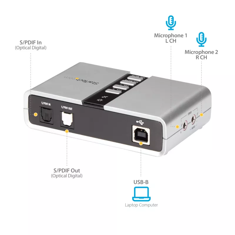 StarTech.com 7.1 USB-audioadapter externe geluidskaart met SPDIF digitale audio