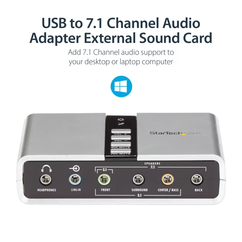 StarTech.com 7.1 USB-audioadapter externe geluidskaart met SPDIF digitale audio