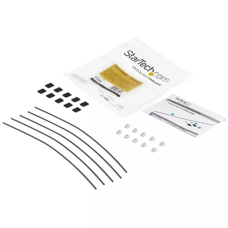 StarTech.com 5-pack beveiligingskabelbevestigingen voor adapters & dongles – universele kabel-adapterbevestiging – bevestigingskabel – verstelbare lengte diefstalbeveiliging kabelbevestigingsset – staal