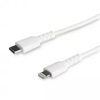 StarTech.com 1,8 m duurzame witte USB-C-naar-Lightning-kabel – slijtvaste, robuuste aramidevezel USB Type-C-naar-Lightning laad-/sync-stroomkabel – Apple MFi-gecertificeerde iPad/iPhone 12