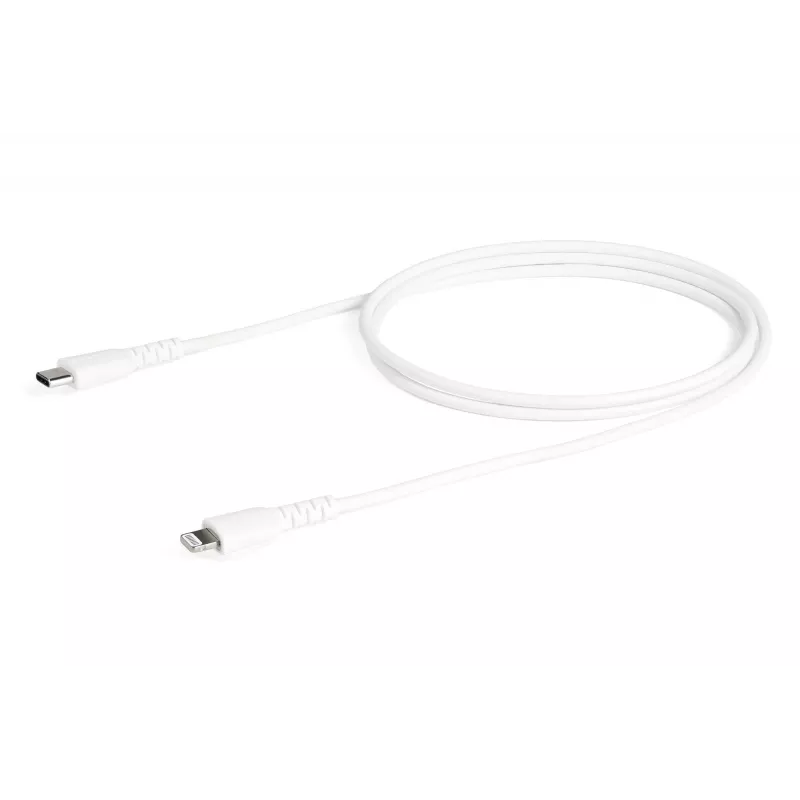StarTech.com 1m duurzame witte USB-C-naar-Lightning-kabel – robuuste aramidevezel USB Type-C-naar-Lightning oplaad-/sync-netwerkkabel – Apple MFi-gecertificeerd iPad/iPhone 12