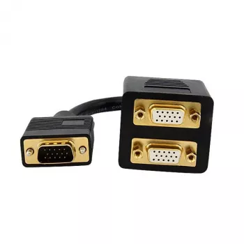 StarTech.com 30 cm VGA naar 2x VGA videosplitterkabel – M/W, 0,3 m, VGA (D-Sub), 2 x VGA (D-Sub), stekker, bus, zwart