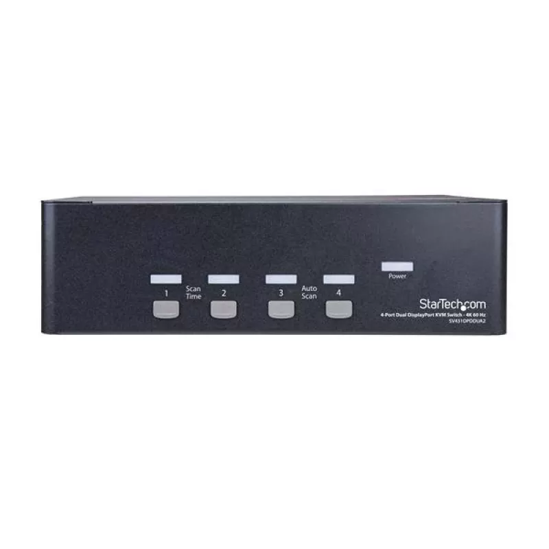 StarTech.com 4-poorts Dual DisplayPort KVM-switch - 4K 60Hz
