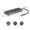 StarTech.com USB-C multiport-adapter – USB-C travel dock met 4K HDMI, 3x USB 3.0 hub, SD/SDHC, GbE, 60W PD 3.0 pass-through – USB Type-C/Thunderbolt 3 – vervangt DKT30CSDHPD