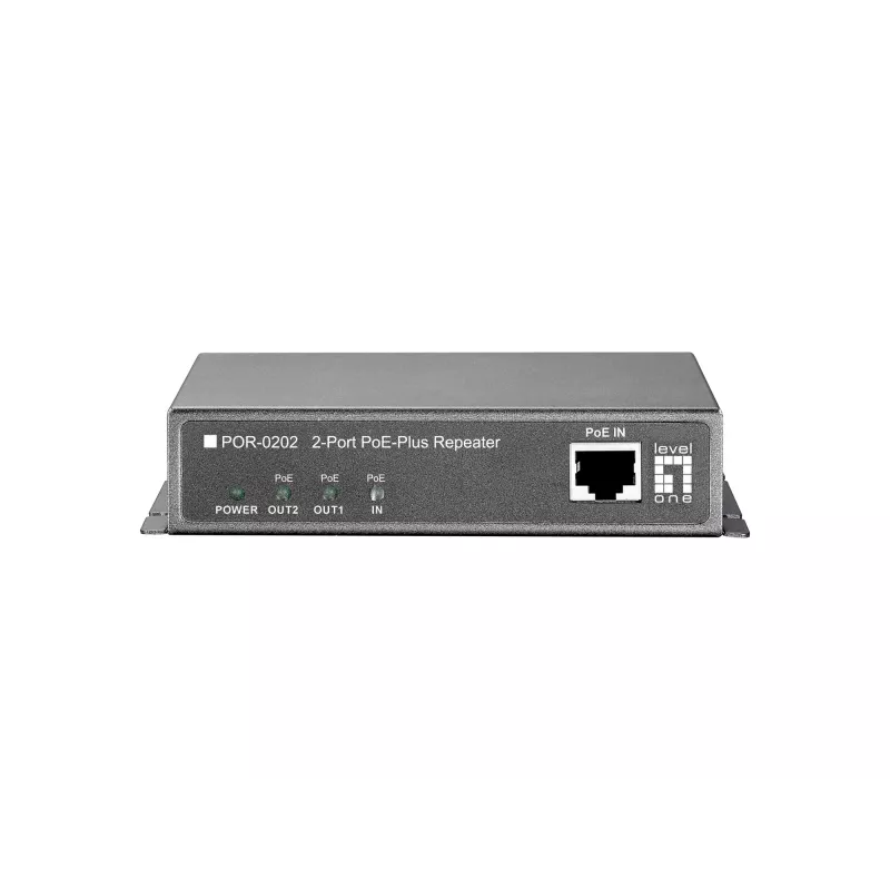 Netwerk-repeater LevelOne PoE-repeater cascadeerbaar 2 PoE-uitgangen