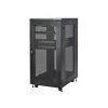 StarTech.com 4-posts 24U server-rackkast, afsluitbare 19-inch datarackkast voor computer-/AV-/IT-apparatuur, kantoor-/thuisnetwerkrack met wielen en verstelbare montagerails
