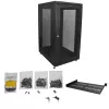 StarTech.com 4-posts 24U server-rackkast, afsluitbare 19-inch datarackkast voor computer-/AV-/IT-apparatuur, kantoor-/thuisnetwerkrack met wielen en verstelbare montagerails