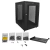 StarTech.com 4-posts 18U server-rackkast, afsluitbare 19-inch datarackkast voor computer / AV / IT-apparatuur, kantoor- / thuisnetwerkrack met wielen & verstelbare montagerails