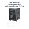 StarTech.com 4-posts 18U server-rackkast, afsluitbare 19-inch datarackkast voor computer / AV / IT-apparatuur, kantoor- / thuisnetwerkrack met wielen & verstelbare montagerails