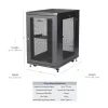 StarTech.com 4-posts 18U server-rackkast, afsluitbare 19-inch datarackkast voor computer / AV / IT-apparatuur, kantoor- / thuisnetwerkrack met wielen & verstelbare montagerails