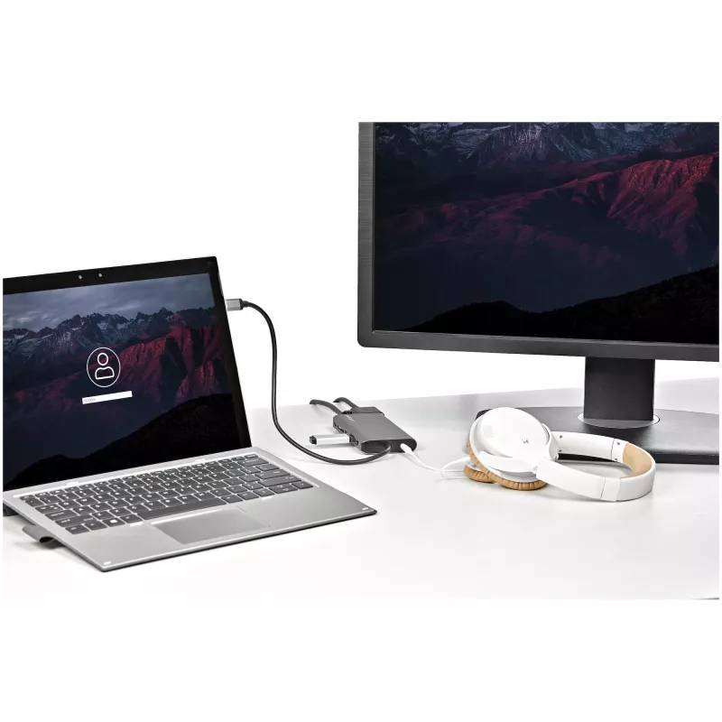 StarTech.com USB-C multiport-adapter – USB-C mini travel dock met 4K HDMI of 1080p VGA – 3x USB 3.0 hub, SD, GbE, audio, 100W PD pass-through – draagbare dockingstation voor laptop/tablet