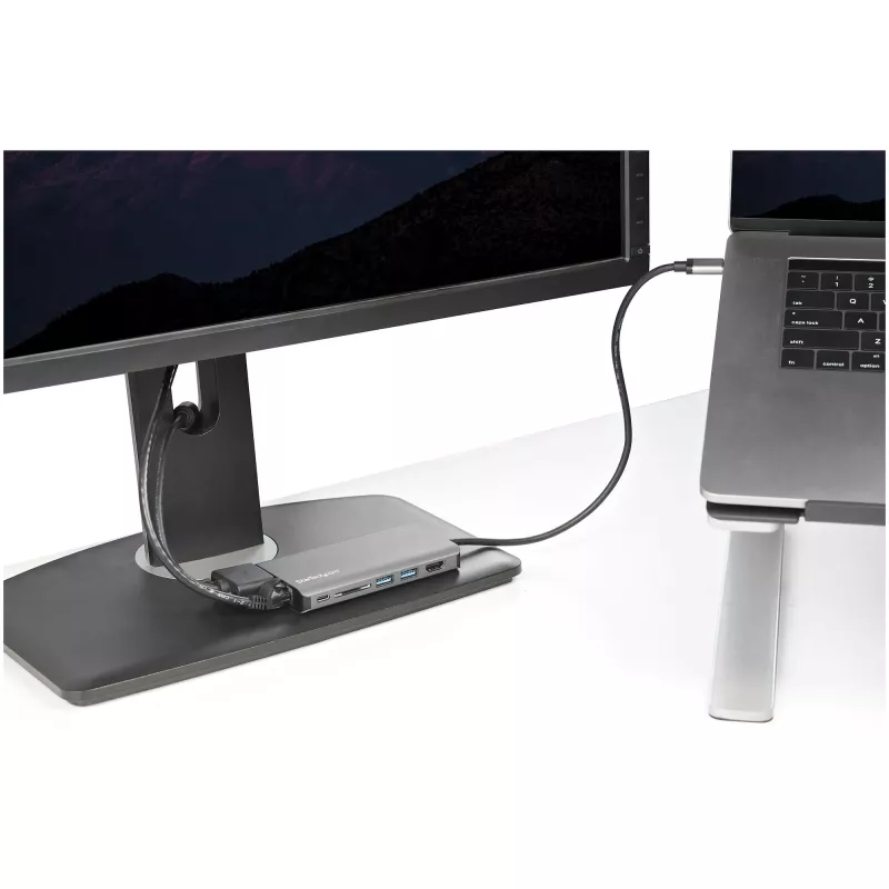 StarTech.com USB-C multiport-adapter – USB-C mini travel dock met 4K HDMI of 1080p VGA – 3x USB 3.0 hub, SD, GbE, audio, 100W PD pass-through – draagbare dockingstation voor laptop/tablet