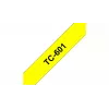 Labeltape Brother TC601 12mm zwart op geel