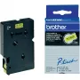 Labeltape Brother TC601 12mm zwart op geel