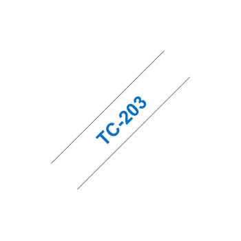 Labeltape 12 mm Brother TC203 blauw op wit