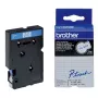 Labeltape 12 mm Brother TC203 blauw op wit