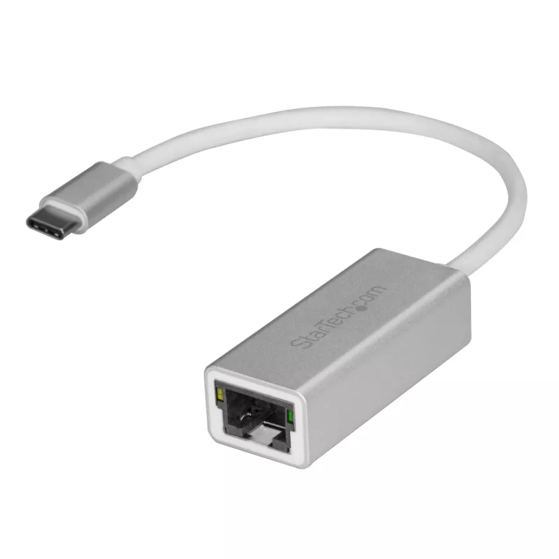 StarTech.com USB-C naar Gigabit-netwerkadapter – zilver, bekabeld, USB, Ethernet, 5000 Mbit/s, zilver