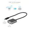StarTech.com USB-C naar VGA-adapter – 1080p USB Type-C naar VGA-adapter dongle – USB-C (DP Alt Mode) naar VGA-monitor/display videoconverter – Thunderbolt 3 compatibel – 30 cm lang vast kabel – verbeterde versie van CDP2VGA