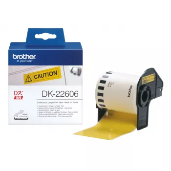 Eindloze folielint Brother DK22606 geel zwart