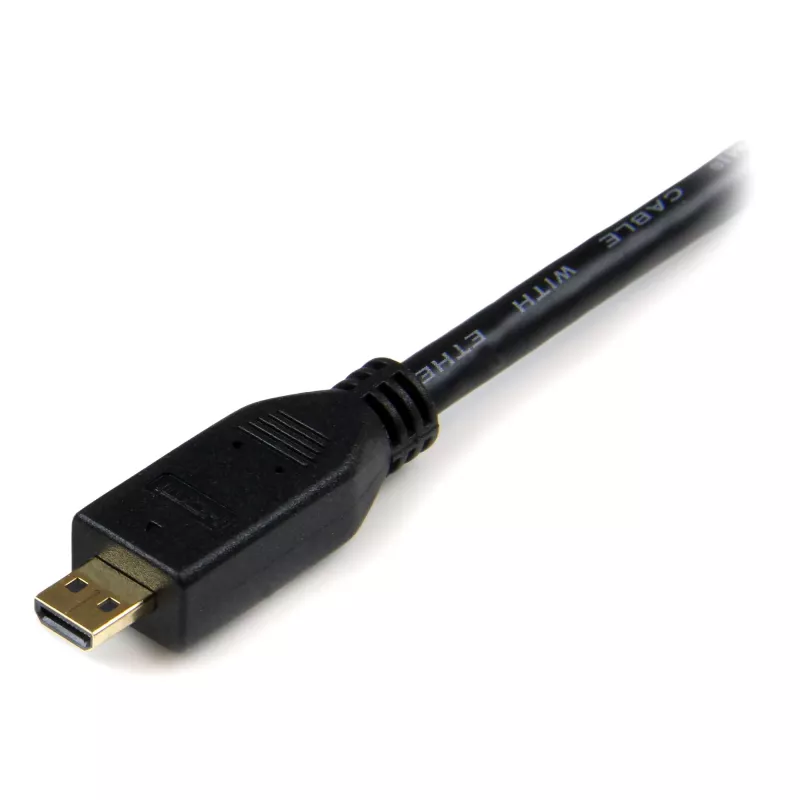 StarTech.com HDADMM50CM High Speed HDMI-naar-Micro-HDMI-kabel met Ethernet, M/M, 0,5 m, 34 AWG, vergulde connectors, zwart