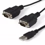 StarTech.com 1,8 m 2-poorts FTDI USB naar serieel RS232 adapterkabel met COM retention, USB naar RS232 adapter - TAA