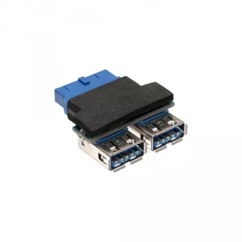 InLine USB 3.0 adapter intern 2x USB A bus naar moederbord-header