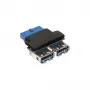 InLine USB 3.0 adapter intern 2x USB A bus naar moederbord-header