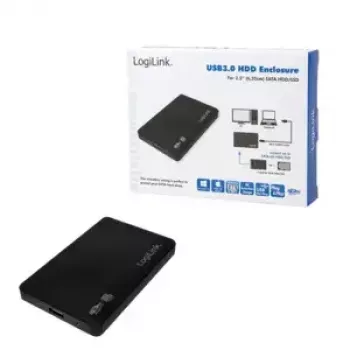 Harde-schijfbehuizing LogiLink UA0256 zwart 2,5 inch