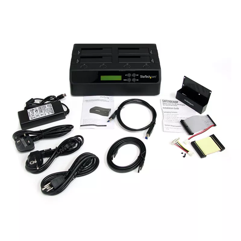 StarTech.com 4 bay USB 3.0 eSATA naar SATA standalone 1:3 HDD harde-schijfduplicator-dock