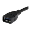 StarTech.com USB 3.0 A-naar-A verlengkabel – 6 inch, zwart, 0,152 m, USB A, USB A, USB 3.2 Gen 1 (3.1 Gen 1), 5 Gbit/s, zwart