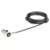 StarTech.com 2 m laptopkabelslot – 4-cijferige cijfercombinatie laptop/desktop beveiligingskabelslot voor wedge-slot computers – antidiefstal vinylgecoat stalen combinatieslot – draagbaar