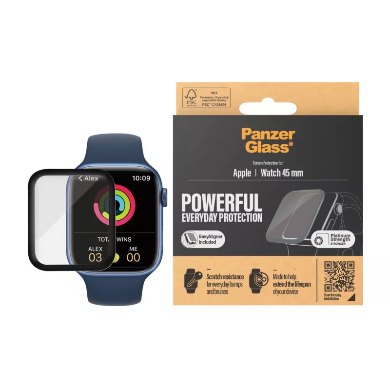 PanzerGlass ® Apple Watch Series 9 | 8 | 7 | 45mm | displaybeschermglas