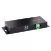 StarTech.com 4-poorts industriële USB 3.0 5Gbps hub, robuuste USB-hub met ESD-bescherming, DIN-/wand-/tafelmontage USB-A hub, USB-uitbreiding met vergrendelbare aansluitingen, heavy duty – TAA