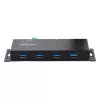 StarTech.com 4-poorts industriële USB 3.0 5Gbps hub, robuuste USB-hub met ESD-bescherming, DIN-/wand-/tafelmontage USB-A hub, USB-uitbreiding met vergrendelbare aansluitingen, heavy duty – TAA