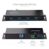 StarTech.com 4-poorts industriële USB 3.0 5Gbps hub, robuuste USB-hub met ESD-bescherming, DIN-/wand-/tafelmontage USB-A hub, USB-uitbreiding met vergrendelbare aansluitingen, heavy duty – TAA