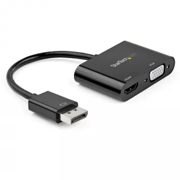 StarTech.com DisplayPort naar HDMI VGA adapter - DisplayPort 1.2 HBR2 naar HDMI 2.0 (4K 60Hz) of VGA 1080p converter-dongle - DP naar HDMI of VGA monitoradapter - digitale video displayadapter