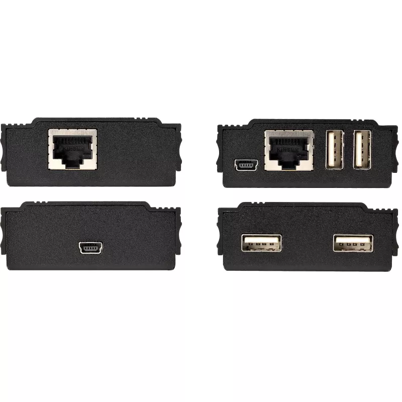 StarTech.com 4-poorts USB 2.0 extender hub via een enkele CAT5e/CAT6 Ethernet-kabel (RJ45) – 100m – USB extender hub adapterkit – metalen behuizing – extern gevoed – 480 Mbit/s