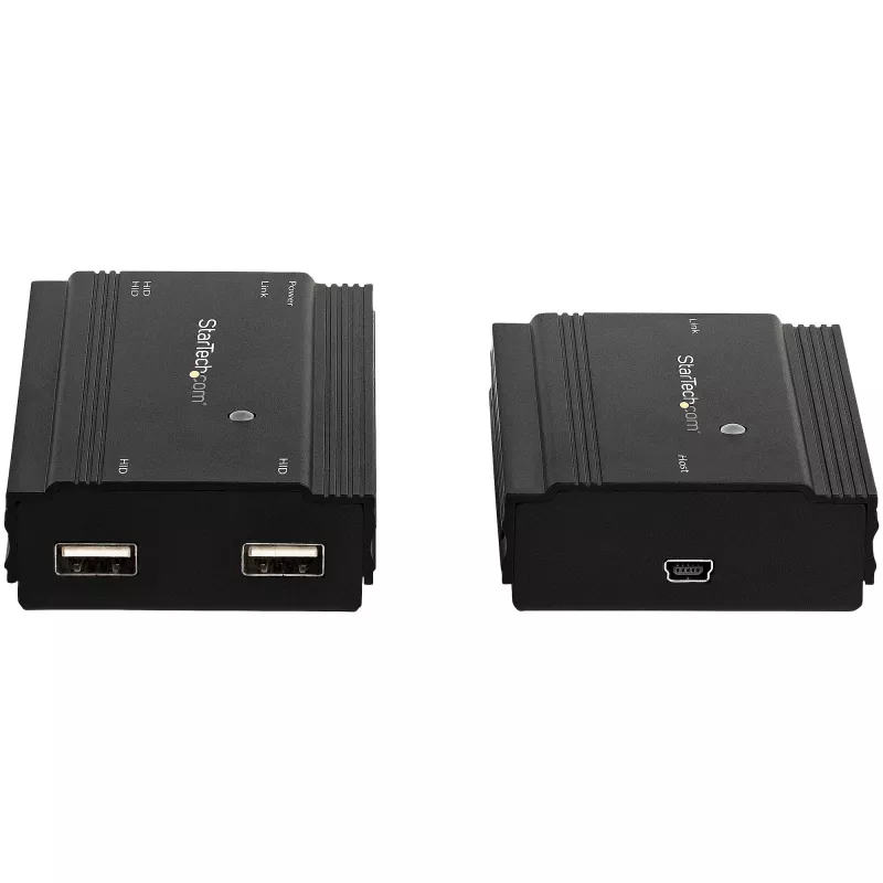 StarTech.com 4-poorts USB 2.0 extender hub via een enkele CAT5e/CAT6 Ethernet-kabel (RJ45) – 100m – USB extender hub adapterkit – metalen behuizing – extern gevoed – 480 Mbit/s