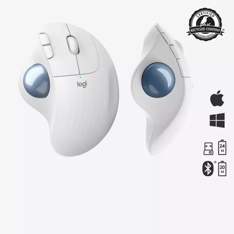 Muis Logitech ERGO M575 draadloze trackball RF draadloos + Bluetooth