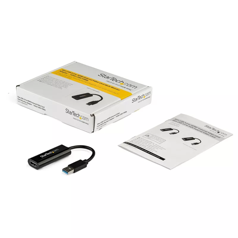 StarTech.com USB 3.0 naar HDMI adapter, USB naar HDMI monitorconverter voor Windows, 1080P (geen ondersteuning voor macOS/ChromeOS/Linux) – TAA