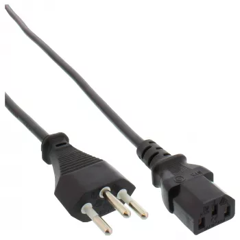 InLine netkabel Zwitserland zwart 1,8m 16652C