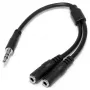 StarTech.com slanke stereo-splitterkabel – 3,5-mm-stekker naar 2x 3,5-mm-bus