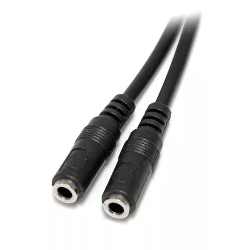 StarTech.com slanke stereo-splitterkabel – 3,5-mm-stekker naar 2x 3,5-mm-bus