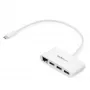 StarTech.com 3-poorts USB-C-hub met Gigabit Ethernet – USB-C naar 3x USB-A – USB 3.0-hub – wit