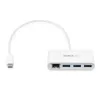 StarTech.com 3-poorts USB-C-hub met Gigabit Ethernet – USB-C naar 3x USB-A – USB 3.0-hub – wit